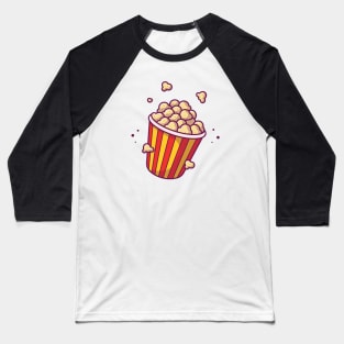 Popcorn Cartoon Baseball T-Shirt